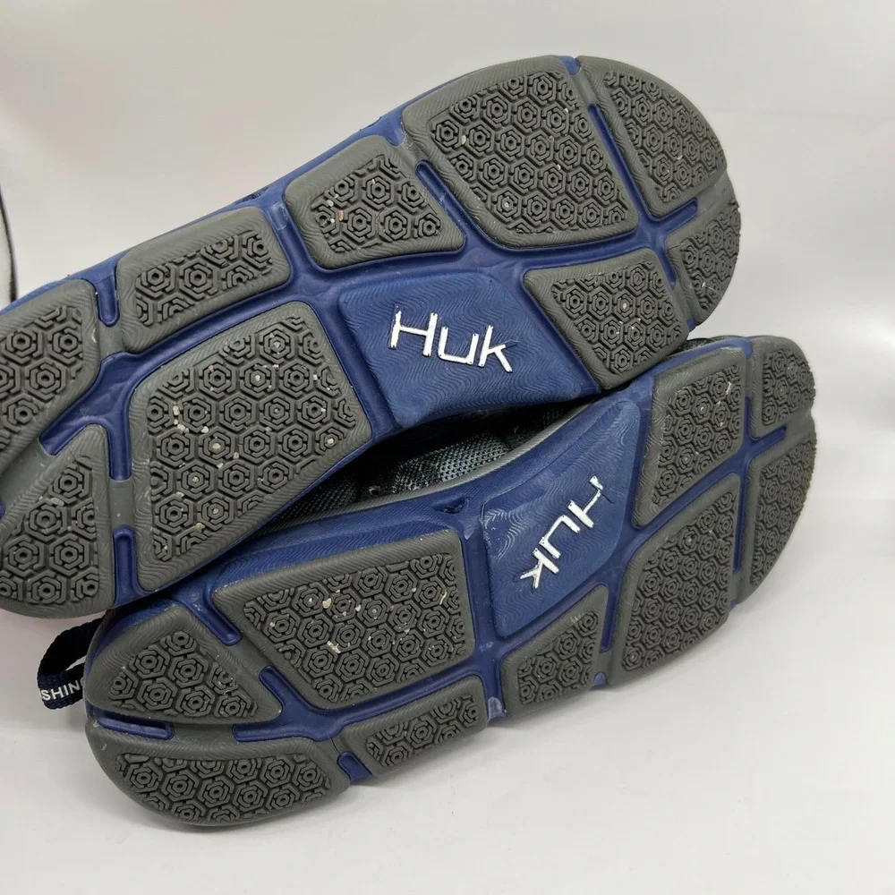 Huk Attack Performance Fishing Shoes Mens 10 Blue Camo Deck Shoes H8011000470
